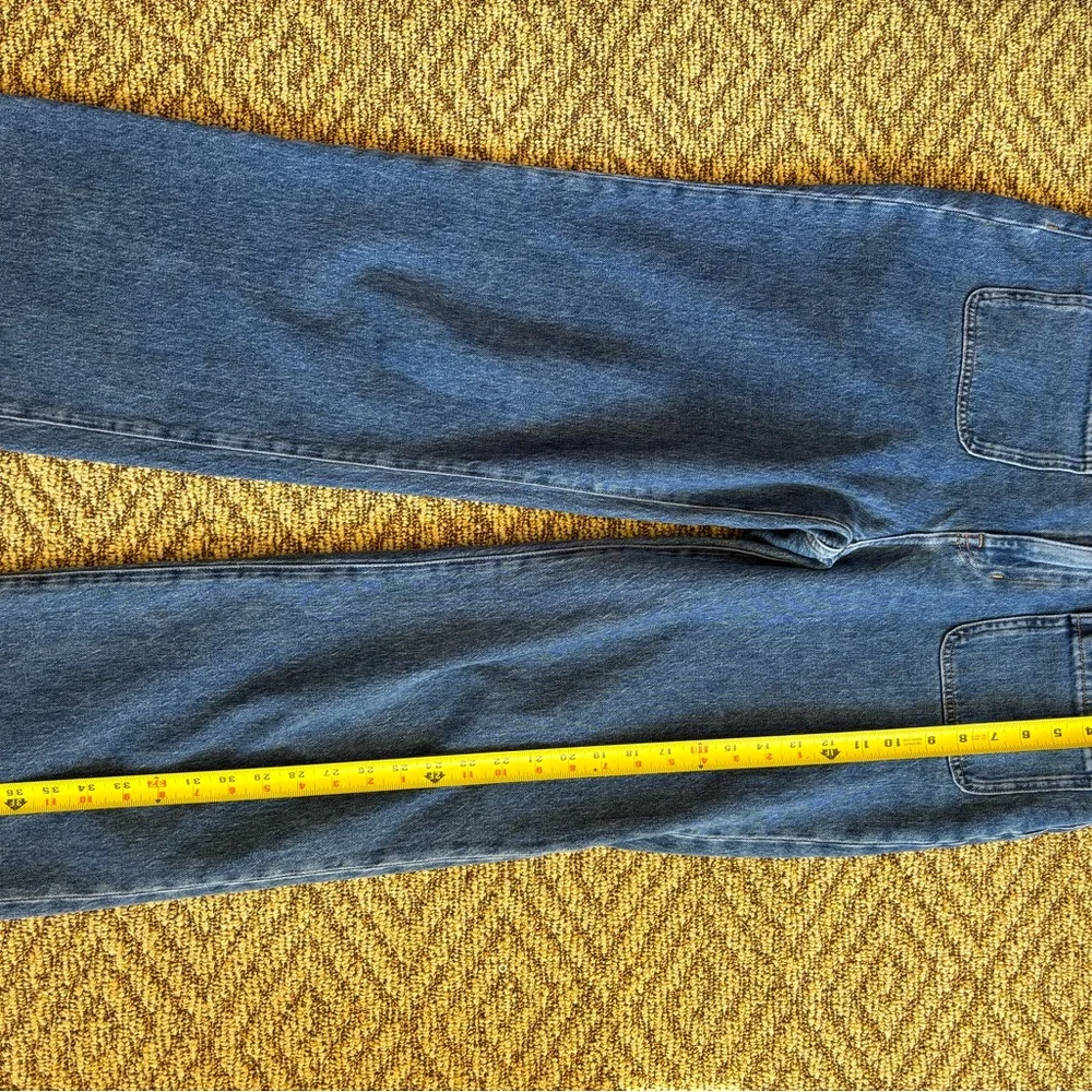 J. Crew Women's Slim Wide Leg Full Length Jeans - Blue - Picture 3 of 8